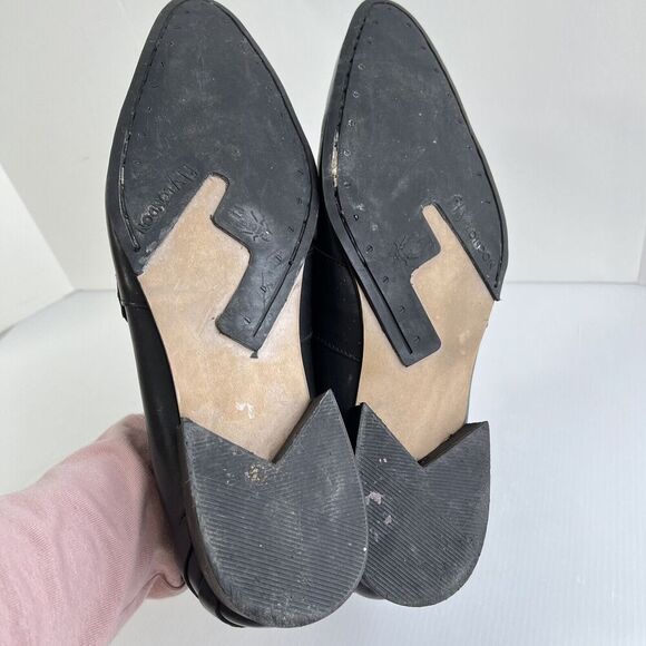 Fly London Mens Dress Shoes Size 44 US 10.5 Black Leather Monk Strat Adjustable - Picture 10 of 13